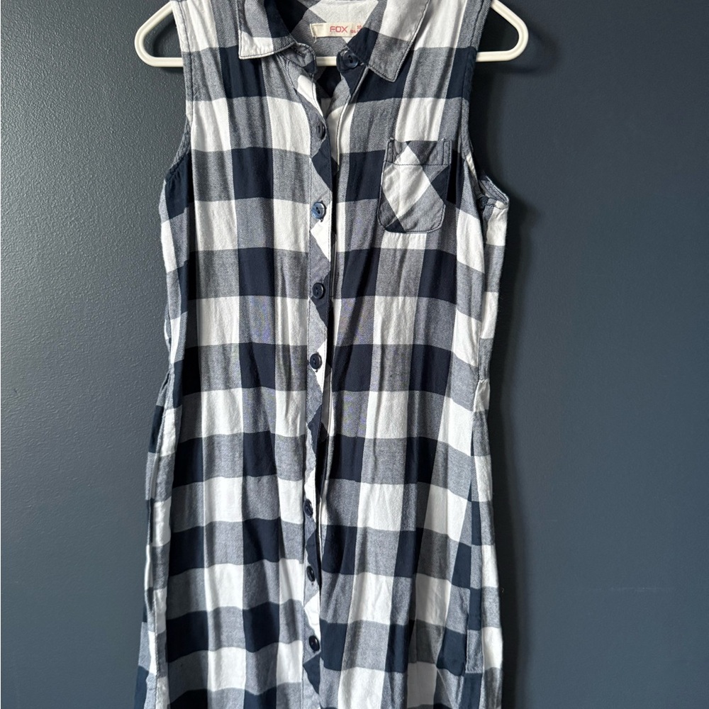 Fox Blue and White Checkered Dress